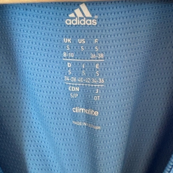 ADIDAS- Blue Pullover 1/4 Zip - Picture 4 of 7